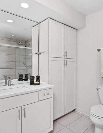 Bathroom Features White Cabinetry