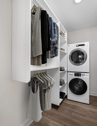 Modern White Laundry Closet